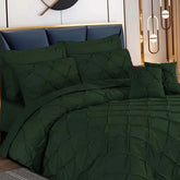 3 Pcs Pintuck Duvet Set - Green